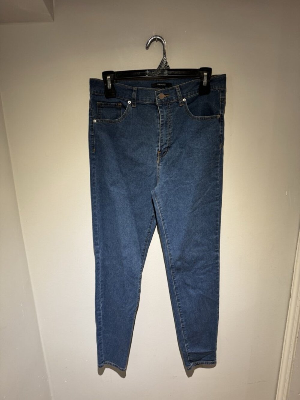Forever 21 Jeans Women’s 30 Blue Skinny Mid Rise Denim 5 Pocket Stretch
